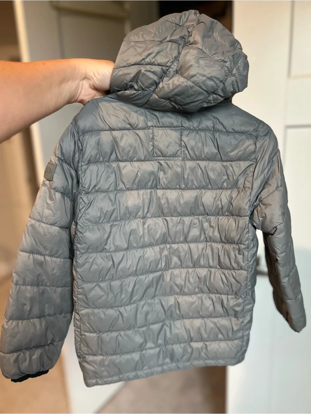 GAP Kids Hooded Light Puffer Jacket - Gray